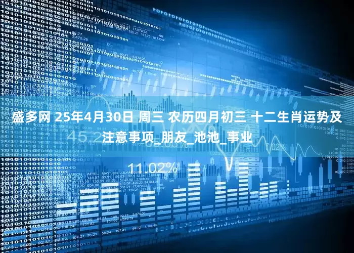 盛多网 25年4月30日 周三 农历四月初三 十二生肖运势及注意事项_朋友_池池_事业