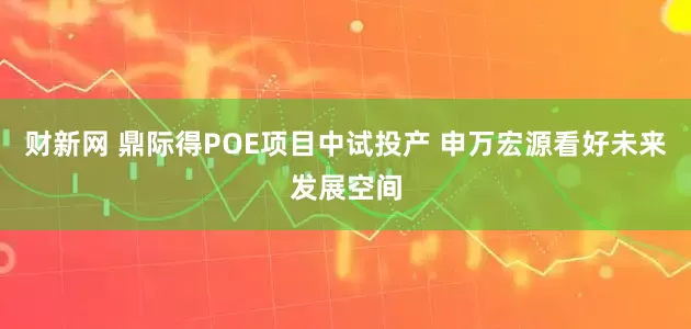 财新网 鼎际得POE项目中试投产 申万宏源看好未来发展空间