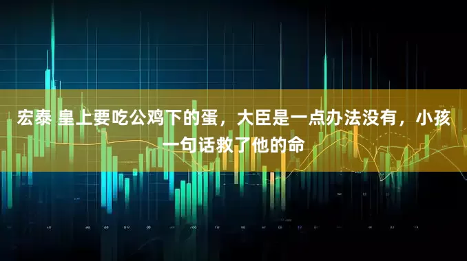 宏泰 皇上要吃公鸡下的蛋，大臣是一点办法没有，小孩一句话救了他的命